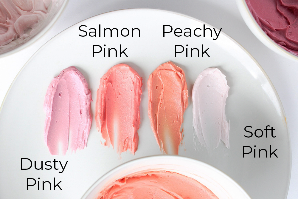 BUTTERCREAM COLOR PALETTE – NATURAL PINK SHADES