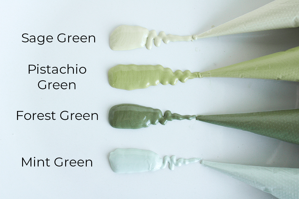 ROYAL ICING COLOR PALETTE – NATURAL GREEN SHADES