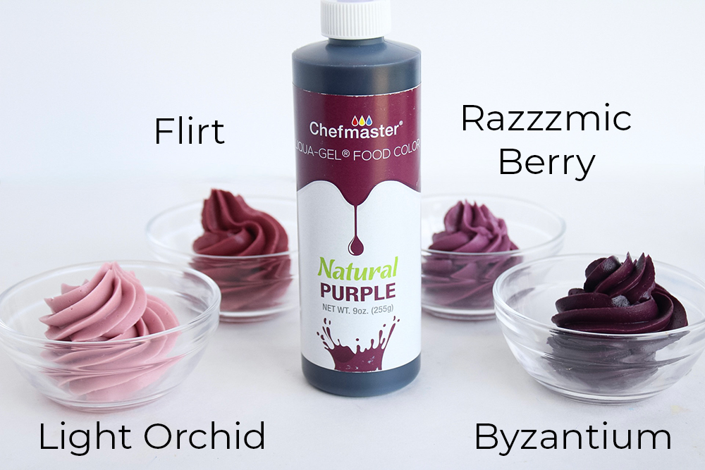 BUTTERCREAM COLOR PALETTE – NATURAL PURPLE SHADES