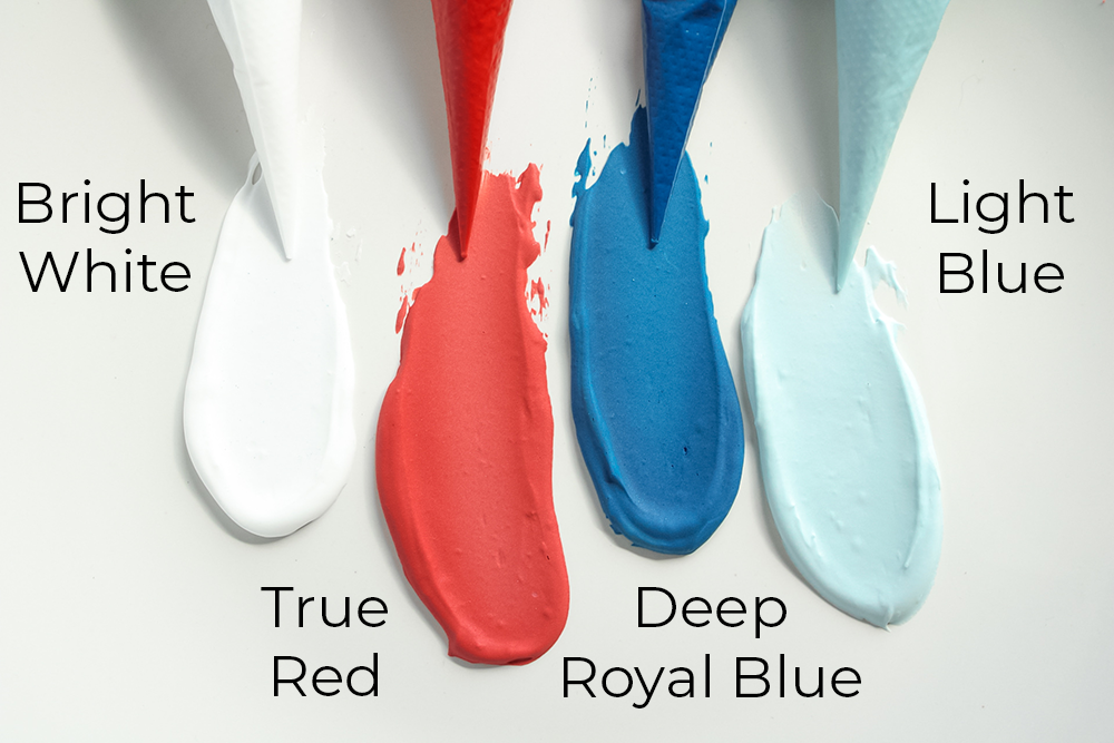 ROYAL ICING COLOR PALETTE – PATRIOTIC SHADES
