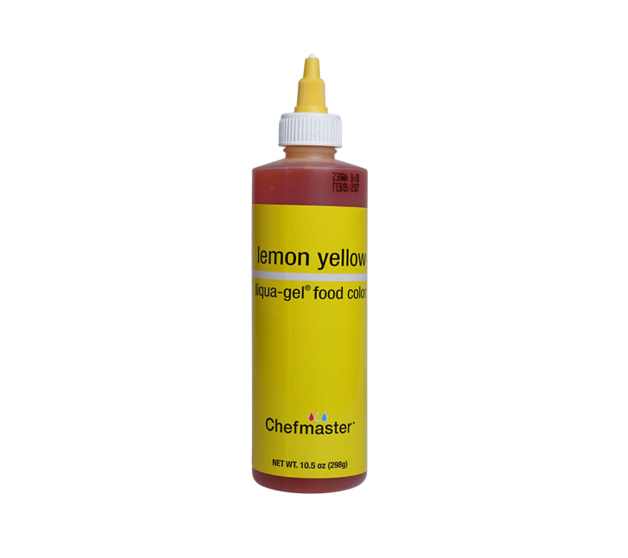 Lemon Yellow Liqua-Gel® Liquid Food Coloring 10.5 oz. – Chefmaster.com Lemon Yellow Liqua-Gel® Liquid Food Coloring 10.5 oz. – Chefmaster.com
