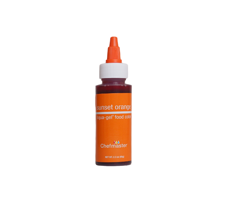 Sunset Orange Liqua-Gel® Liquid Food Coloring 2.3 oz. – Chefmaster.com Sunset Orange Liqua-Gel® Liquid Food Coloring 2.3 oz. – Chefmaster.com