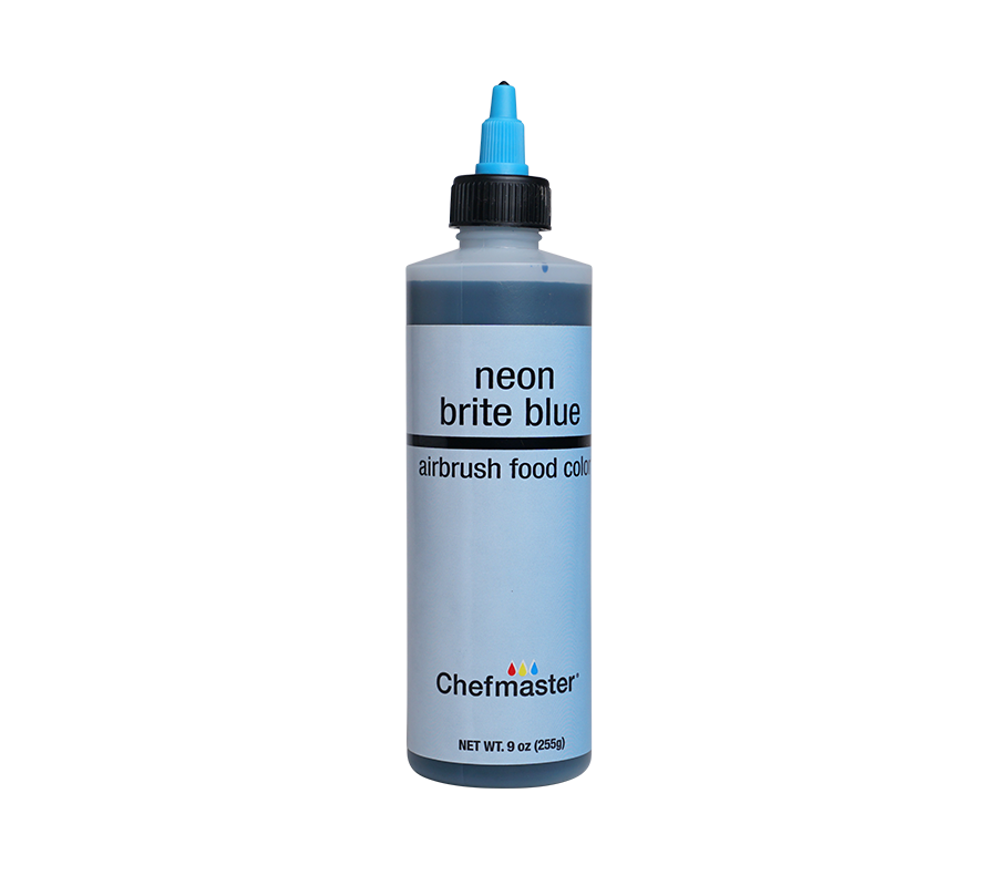 Chefmaster 9 oz. Neon Brite Blue Airbrush Color