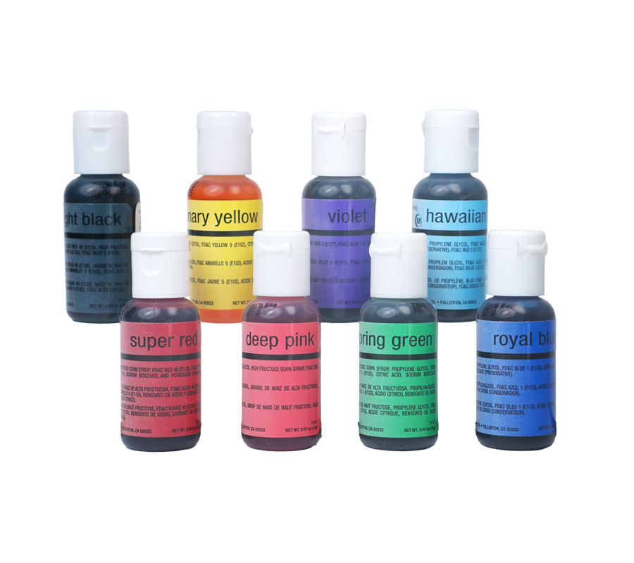 Professional Master Airbrush Cake Decorating Airbrushing System Kit With a  6 Color Chefmaster Food Coloring Set 