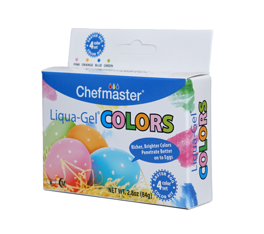 4-color Kit Liqua-Gel® Liquid Food Coloring (20 ml bottles) - Easter Retail Kit