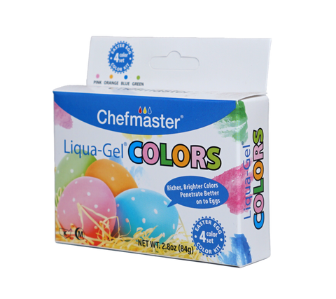 4-color Kit Liqua-Gel® Liquid Food Coloring (20 ml bottles) - Easter Retail Kit