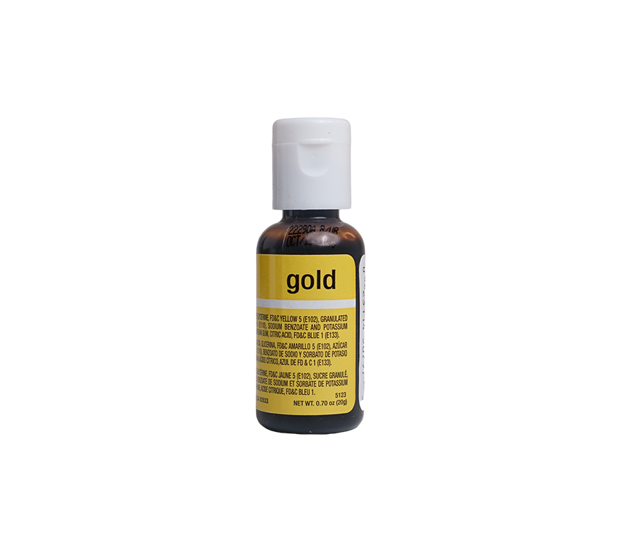 Gold Liqua-Gel® Liquid Food Coloring 0.7 oz. - Gold
