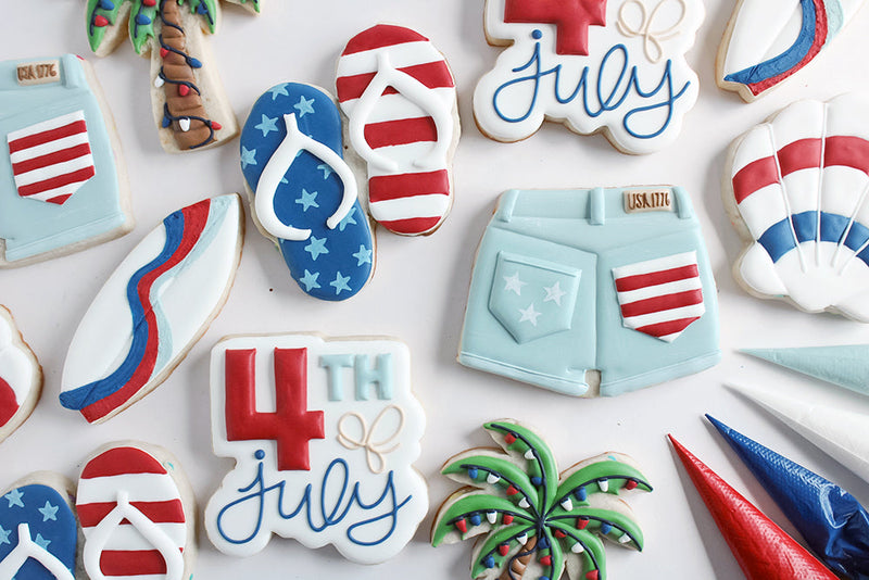 4TH OF JULY SUMMER PARTY CUTOUT COOKIES