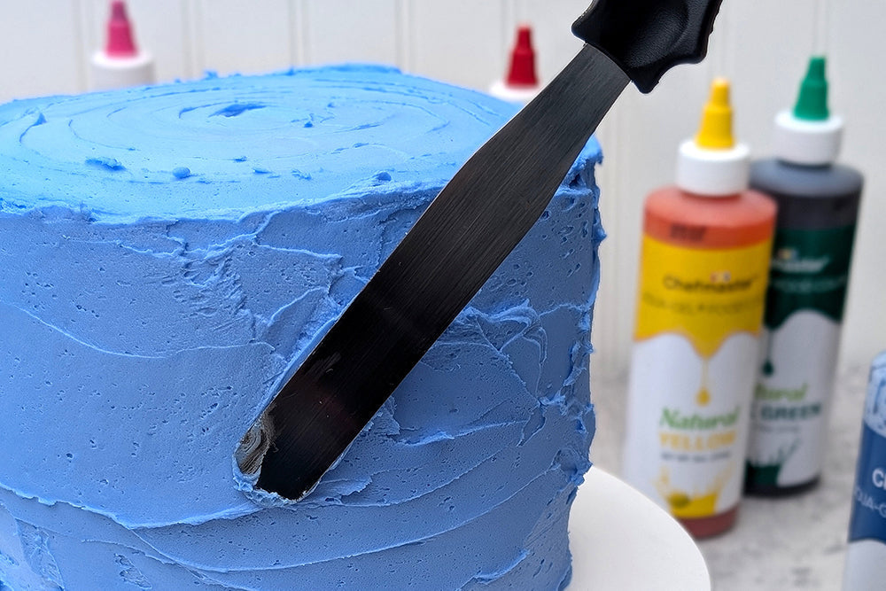 HOW TO GET BOLD, BEAUTIFUL BUTTERCREAM COLORS WITH CHEFMASTER NATURAL FOOD COLORING.