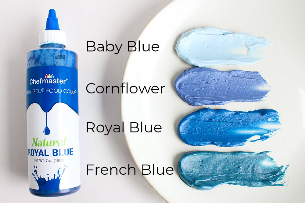 BUTTERCREAM COLOR PALETTE - NATURAL BLUE SHADES
