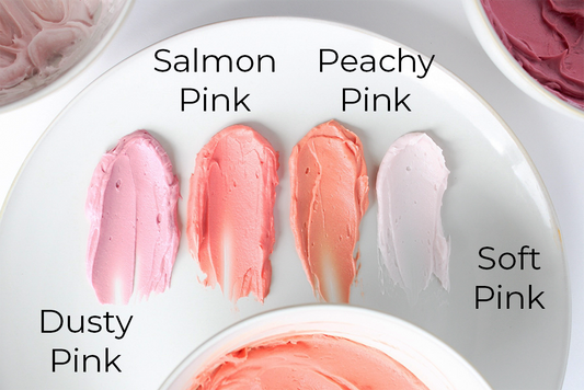 BUTTERCREAM COLOR PALETTE – NATURAL PINK SHADES