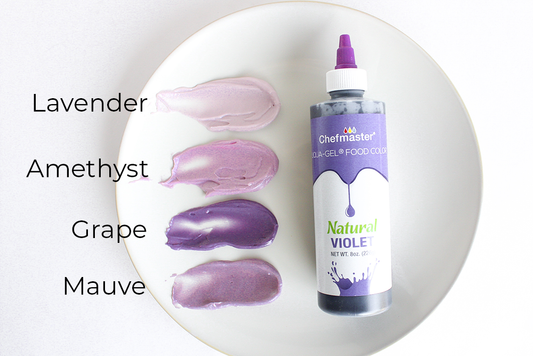 BUTTERCREAM COLOR PALETTE - NATURAL VIOLET SHADES