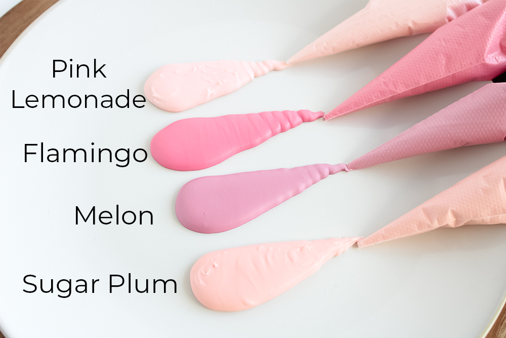 ROYAL ICING COLOR PALETTE: SWEET NATURAL PINK SHADES