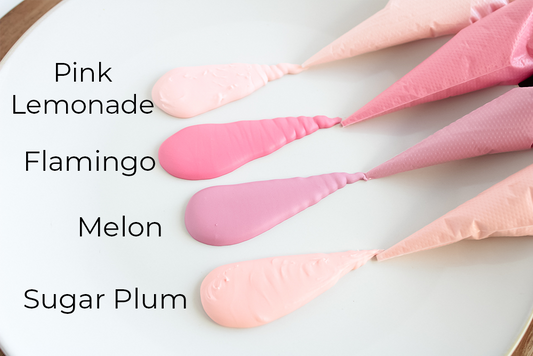 ROYAL ICING COLOR PALETTE: SWEET NATURAL PINK SHADES