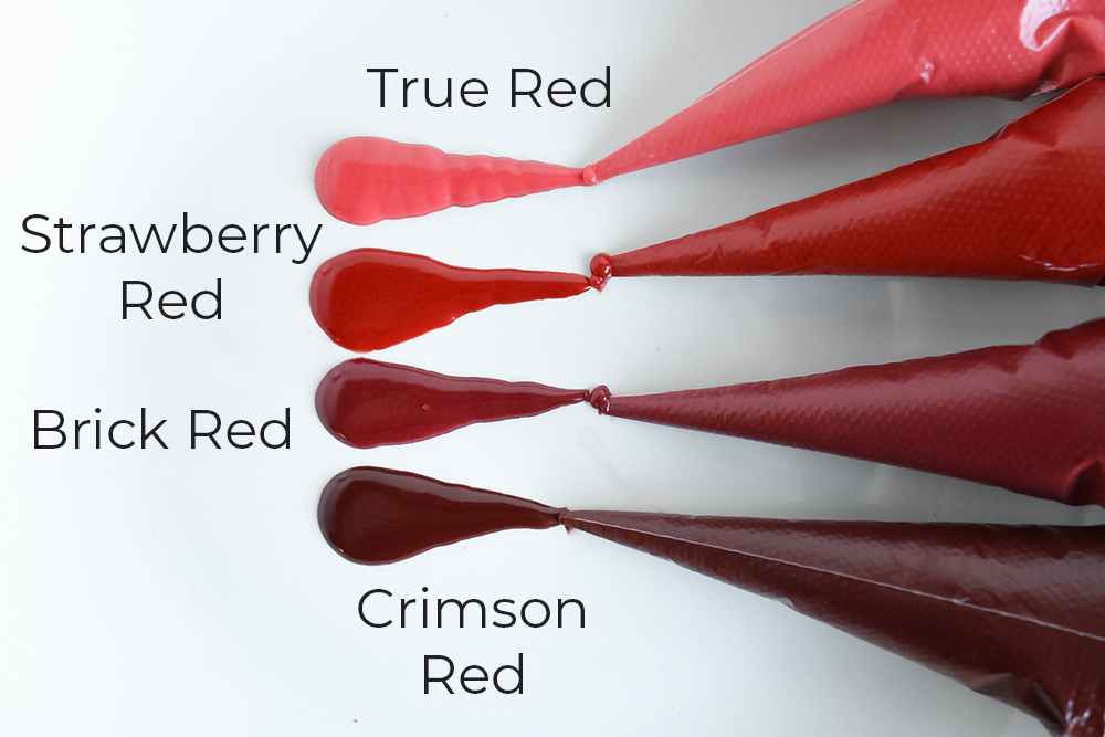 Ruby Red Icing ROYAL ICING COLOR PALETTE - NATURAL RED SHADES – Chefmaster.com