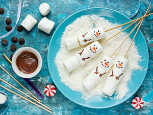 SNOWMAN MARSHMALLOW POPS