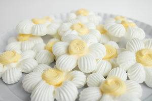 SPRING DAISY MERINGUE COOKIES