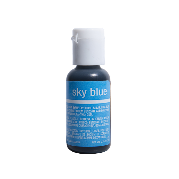 Sky Blue Liqua-Gel® Liquid Food Coloring 0.7 oz. – Chefmaster.com