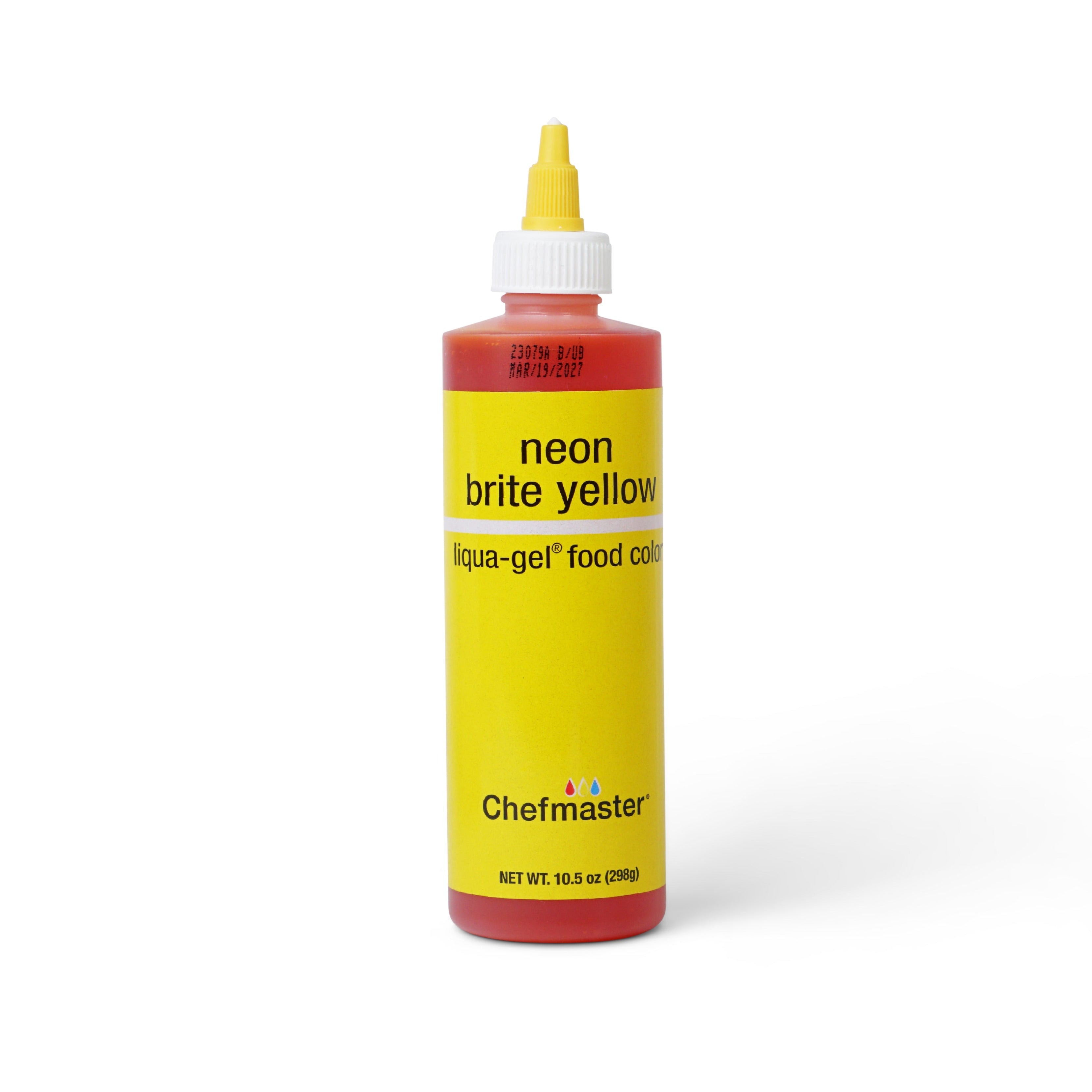 Chefmaster Neon Brite Yellow Liqua-Gel Food Color, 10.5 oz. Chefmaster Neon Brite Yellow Liqua-Gel Food Color, 10.5 oz.