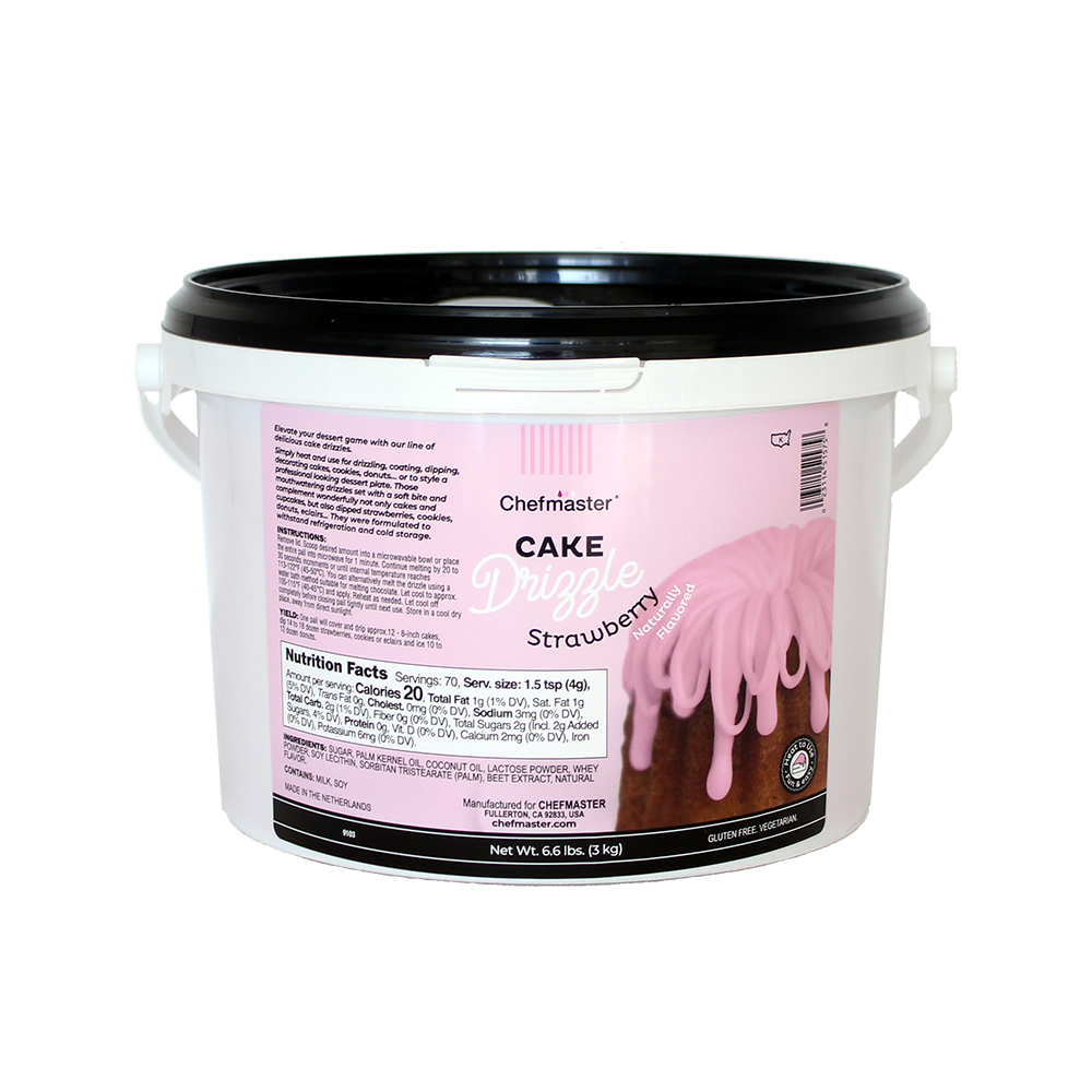 Strawberry Cake Drizzle 6.6 lbs. – Chefmaster.com