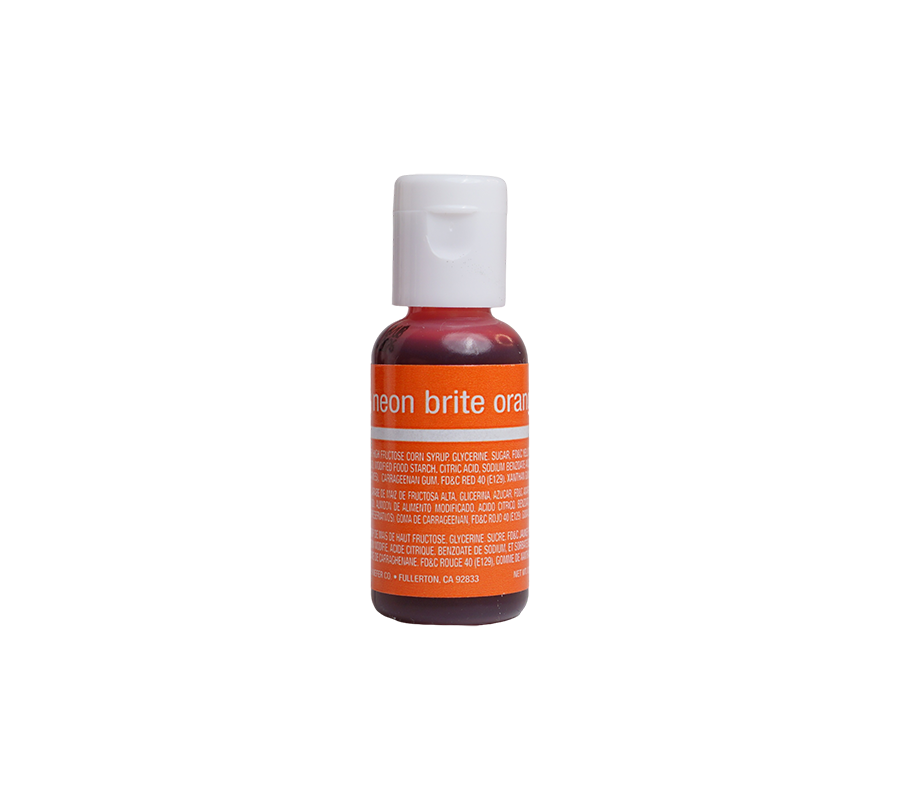 Neon Brite Orange Liqua-Gel® Liquid Food Coloring 0.7 oz.