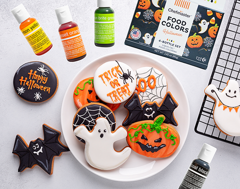 Halloween Liqua-gel® Food Coloring Kit (20ml bottles) - 4-color kit (Copy)