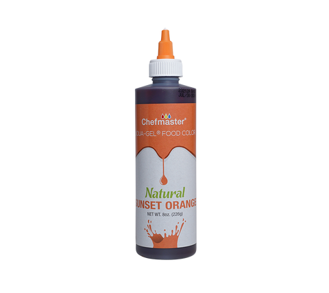 Chefmaster® Natural Food Coloring  Natural Liqua-Gel Sunset Orange 7.5 oz.  –