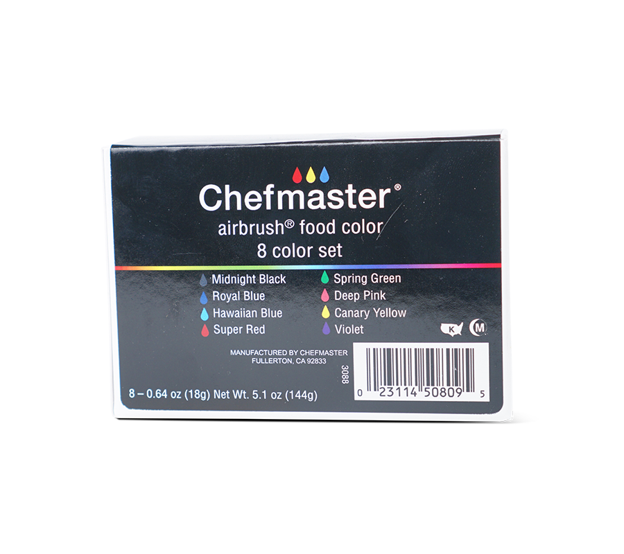 Chefmaster®  Airbrush Food Coloring 8 colors kit –