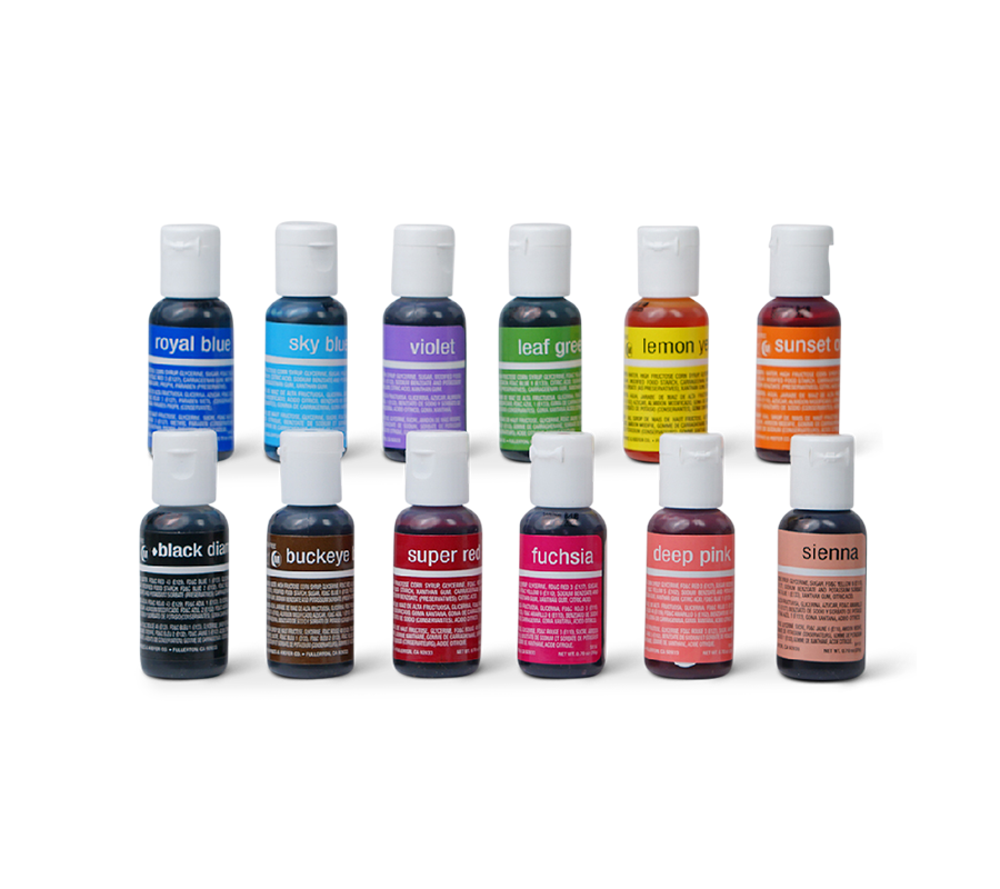 6 Color Cake Food Coloring Liqua-Gel Decorating Baking Neon Colors Set -  U.S. Cake Supply .75 fl. Oz. (20ml) Bottles Neon Colors - Made in the  U.S.A. 6-Color Neon Kit 