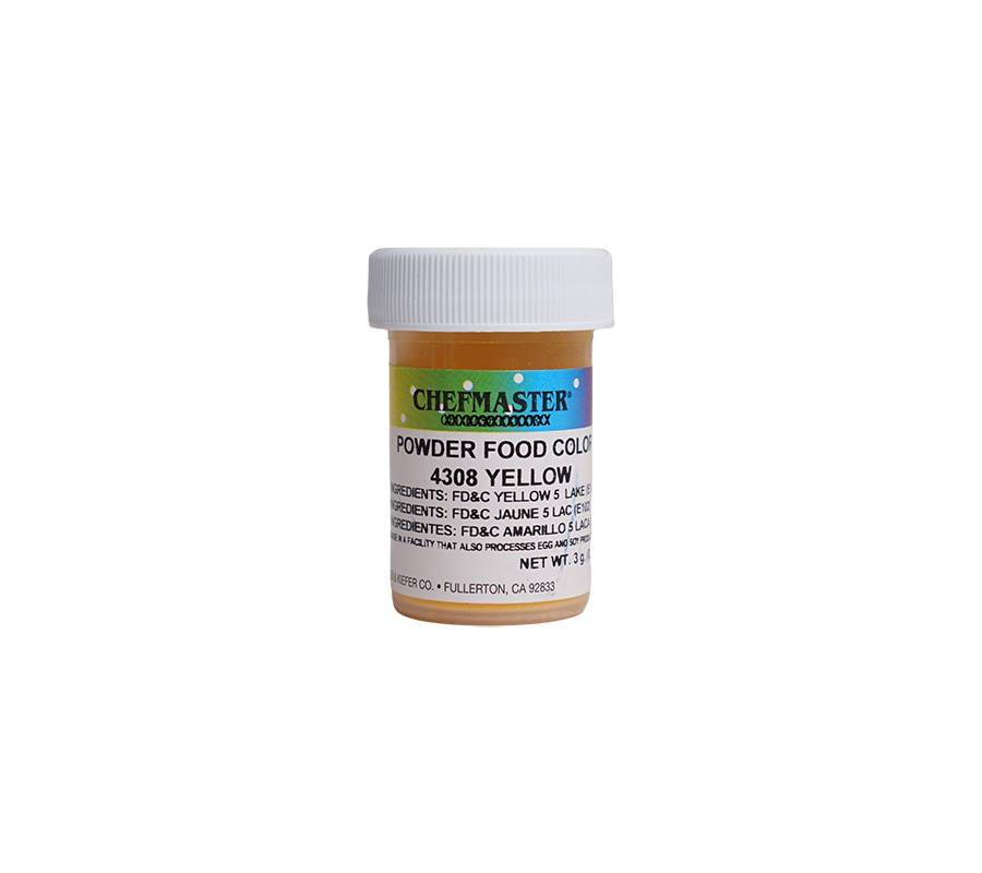 Food Color Yellow Powder Concentrated Food Color Chefmaster Powder Food Color - 3 Gram Yellow ...