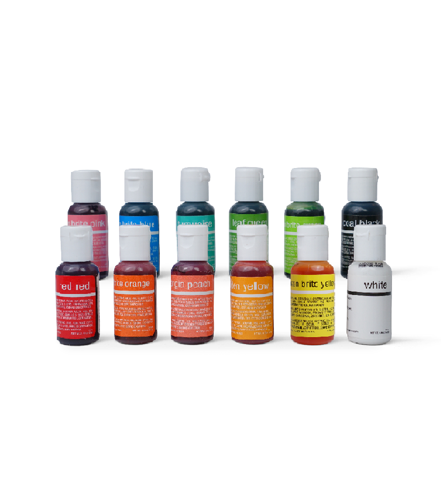 12-color Kit Liqua-Gel® Liquid Food Coloring (20 ml bottles) - Version B